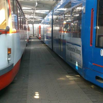 im strassenbahndepot